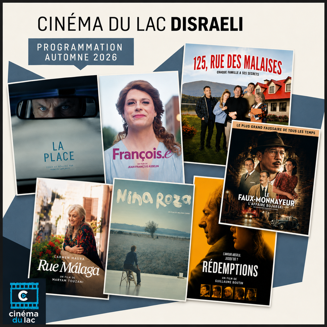 Programmation Automne 2026 du Cinéma du Lac à Disraeli — sept films à l’affiche